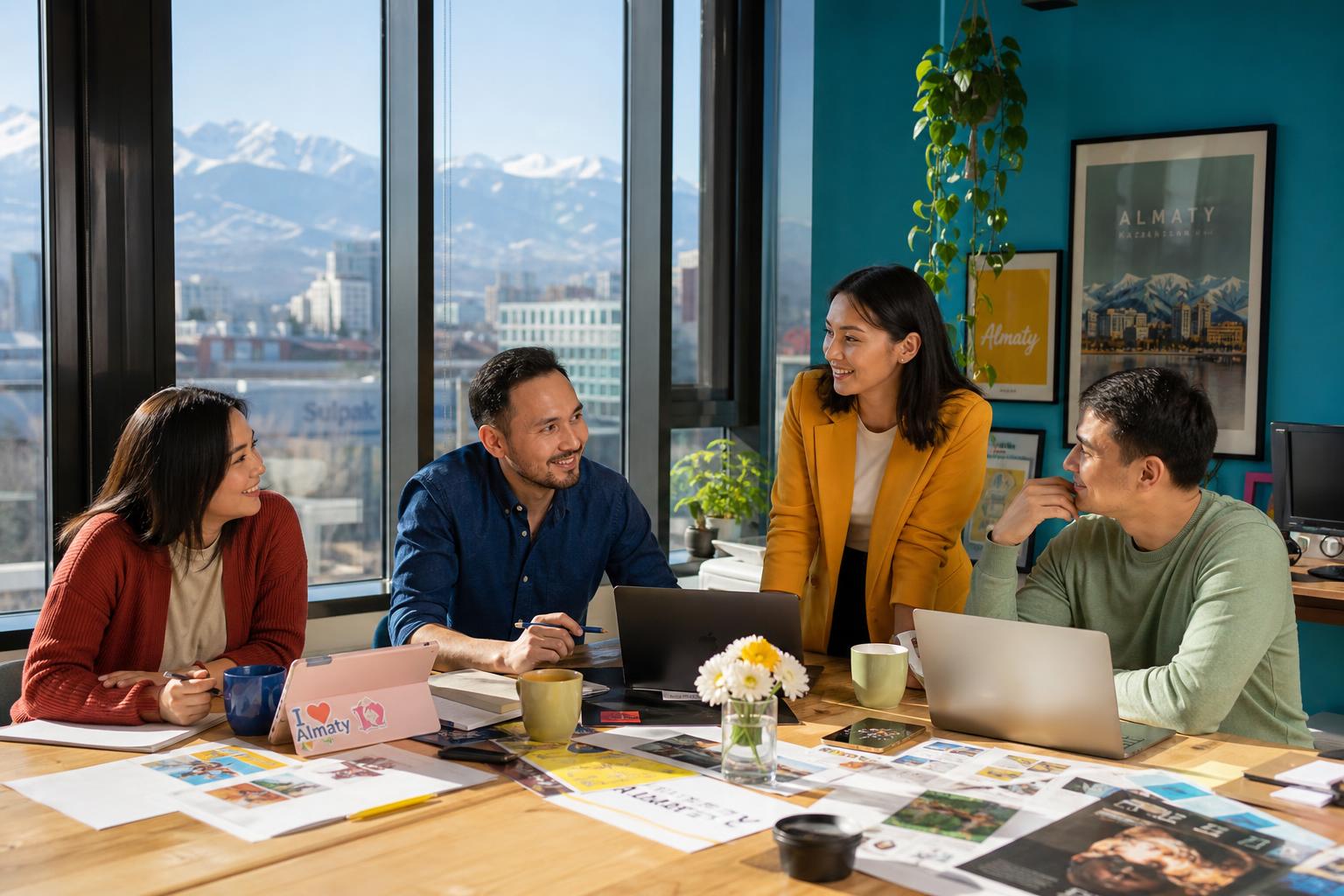 Vertex media team reviewing campaign performance